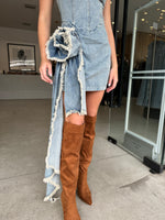 Load image into Gallery viewer, GISELLE DENIM MINI DRESS