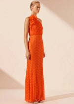 Load image into Gallery viewer, SOL LACE ASYM MAXI DRESS