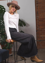 Load image into Gallery viewer, ESSENTIALS LS RIB TEE WHITE