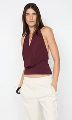 Load image into Gallery viewer, SONNIE HALTER TOP - PLUM