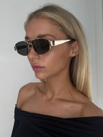 Load image into Gallery viewer, THE EARLE SUNGLASSES GOLD GREEN