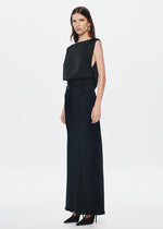 Load image into Gallery viewer, ROCKY SATIN DRESS - BLACK