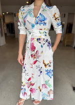 Load image into Gallery viewer, XENIA LINEN BLEND DRESS - PLUME