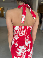 Load image into Gallery viewer, ELARA HALTER MIDI DRESS