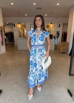 Load image into Gallery viewer, CALLISTA PETAL SLV DRESS - MOSAIC