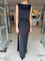 Load image into Gallery viewer, ROCKY SATIN DRESS - BLACK