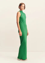 Load image into Gallery viewer, RIO DRAPED MAXI DRESS GREEN