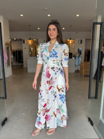 Load image into Gallery viewer, XENIA LINEN BLEND DRESS - PLUME