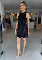 Load image into Gallery viewer, ASHER MINI SHIFT DRESS - BLACK