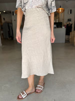 Load image into Gallery viewer, BLISS LINEN SKIRT NATURAL
