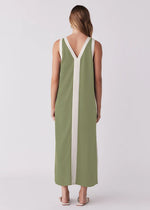 Load image into Gallery viewer, MONOCHROME DRESS SAGE CREAM