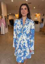 Load image into Gallery viewer, LEANDRO LACE TRIM BLAZER - MOSAIC