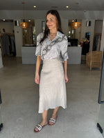 Load image into Gallery viewer, BLISS LINEN SKIRT NATURAL