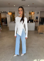 Load image into Gallery viewer, CALI STRETCH WIDE LEG JEAN - BLUE