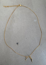 Load image into Gallery viewer, CORNO & INITIAL NECKLACE - GOLD