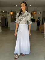 Load image into Gallery viewer, LAGOS LINEN SKIRT WHITE