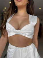 Load image into Gallery viewer, SERENA CROP TOP - WHITE