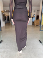 Load image into Gallery viewer, PILLAR SKIRT - CHOCOLATE