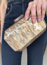 Load image into Gallery viewer, JULIANA CLUTCH CARAMEL