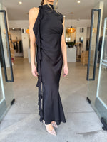 Load image into Gallery viewer, AGNES RUFFLE MAXI DRESS - BLACK