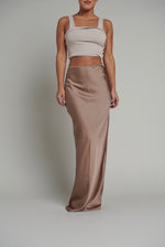 Load image into Gallery viewer, MILLER MAXI SKIRT - FAWN
