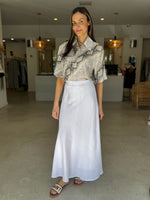 Load image into Gallery viewer, LAGOS LINEN SKIRT WHITE