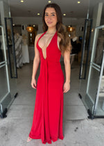 Load image into Gallery viewer, JENNIFER CUPRO DRESS CHERRY