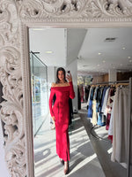 Load image into Gallery viewer, LUNA OS KNIT DRESS - RED