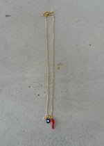 Load image into Gallery viewer, RED + BLUE EYE & CORNO INITIAL