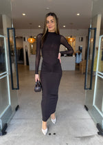 Load image into Gallery viewer, PILLAR SKIRT - CHOCOLATE