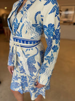 Load image into Gallery viewer, LEANDRO LACE TRIM BLAZER - MOSAIC