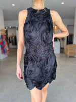 Load image into Gallery viewer, ASHER MINI SHIFT DRESS - BLACK