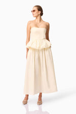 Load image into Gallery viewer, CURAAE DELIA TOP AND SKIRT SET IN WHITE