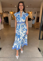 Load image into Gallery viewer, CALLISTA PETAL SLV DRESS - MOSAIC