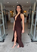 Load image into Gallery viewer, LANDON DRESS - CHOCOLATE