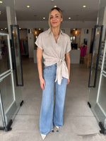 Load image into Gallery viewer, TALIA MID TIE BLOUSE NATURAL