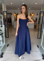 Load image into Gallery viewer, CELESTE STRAPLESS MAXI DRESS -MIDNIGHT