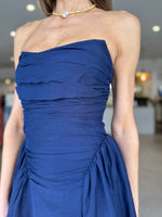 Load image into Gallery viewer, CELESTE STRAPLESS MAXI DRESS -MIDNIGHT