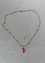 Load image into Gallery viewer, CORNICELLI NECKLACE - RED