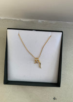 Load image into Gallery viewer, CORNO & INITIAL NECKLACE - GOLD