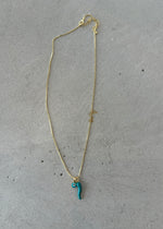Load image into Gallery viewer, TURQUOISE EYE CORNO NECKLACE