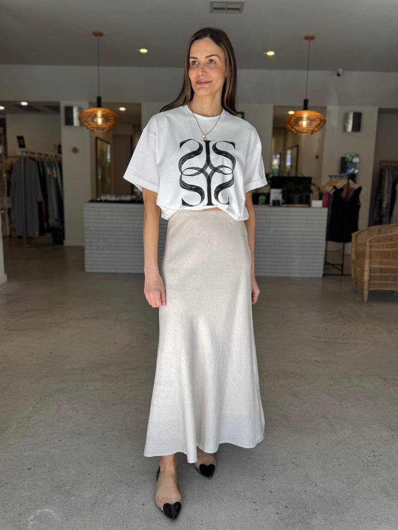 LAGOS LINEN SKIRT NATURAL