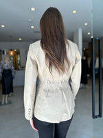 Load image into Gallery viewer, VEGA LEATHER BLAZER - OATMEAL
