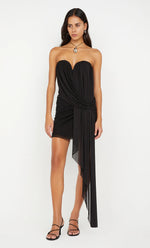 Load image into Gallery viewer, DANKA STRAPLESS MINI DRESS BLACK