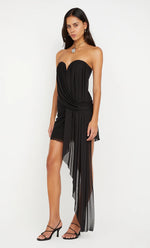 Load image into Gallery viewer, DANKA STRAPLESS MINI DRESS BLACK