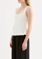 Load image into Gallery viewer, QUINN LINEN VEST - WHITE