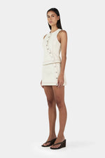 Load image into Gallery viewer, SYLVIE DENIM TOP - ECRU