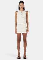 Load image into Gallery viewer, AGGIE DENIM SKIRT - ECRU
