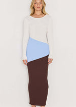 Load image into Gallery viewer, TIA KNIT MIDI DRESS ABSTRACT