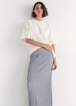 Load image into Gallery viewer, VERA RIB MIDI SKIRT DOVE